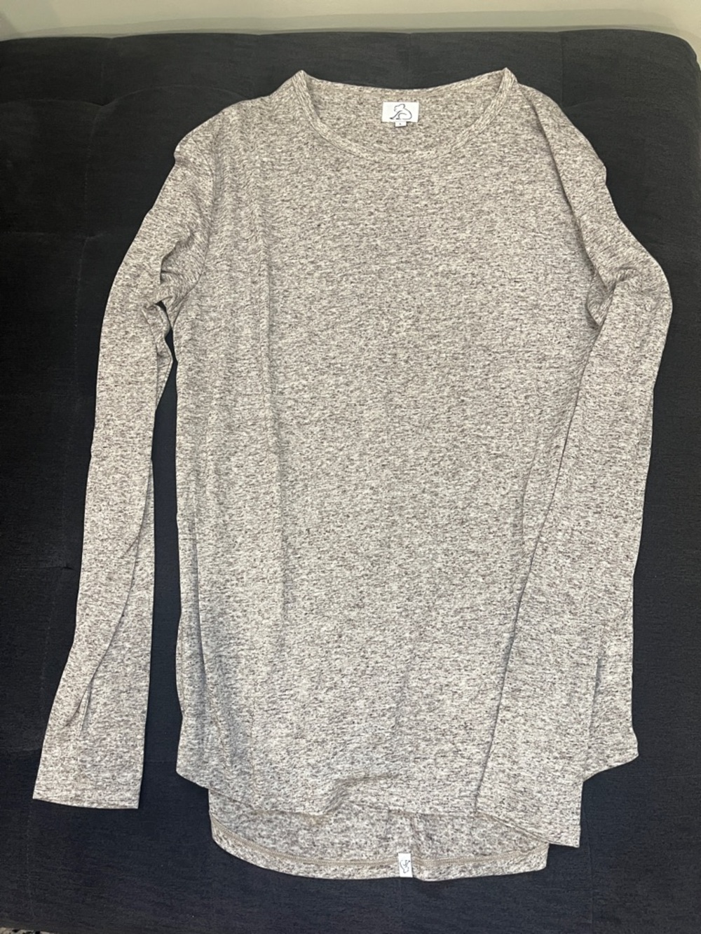 Gray/Brown Scoop Bottom Shirt